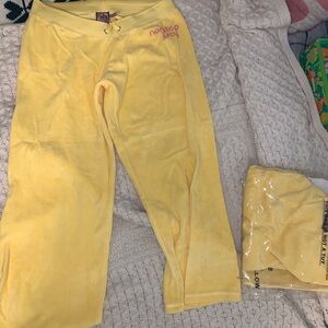 Juicy Couture Yellow Velour Pants